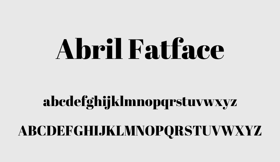 abril-fatface font