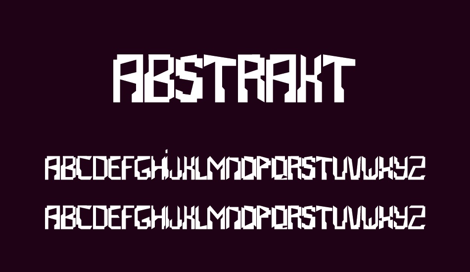 abstrakt font