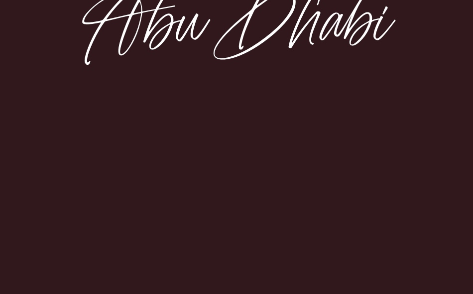 Abu Dhabi font big