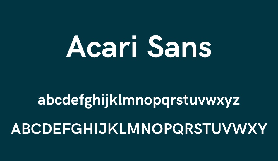 acari-sans font