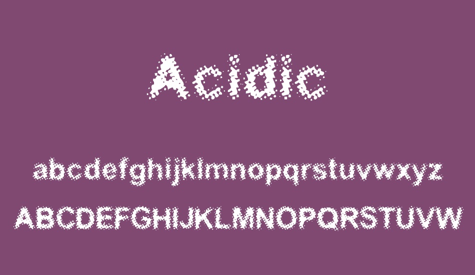 acidic font