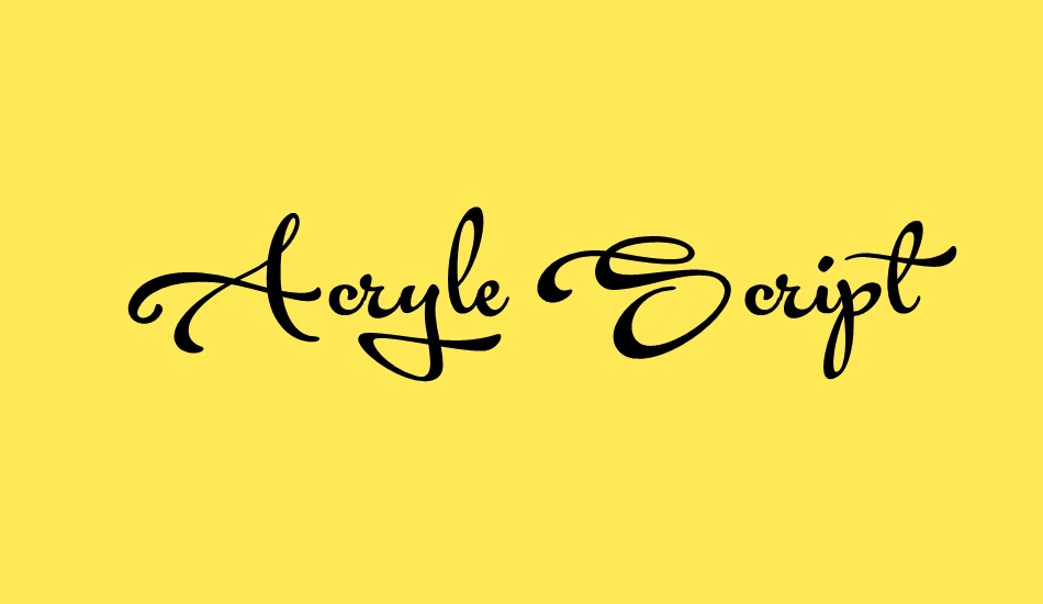 acryle-script-personal-use font big