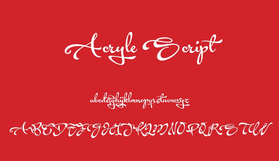 acryle-script-personal-use font