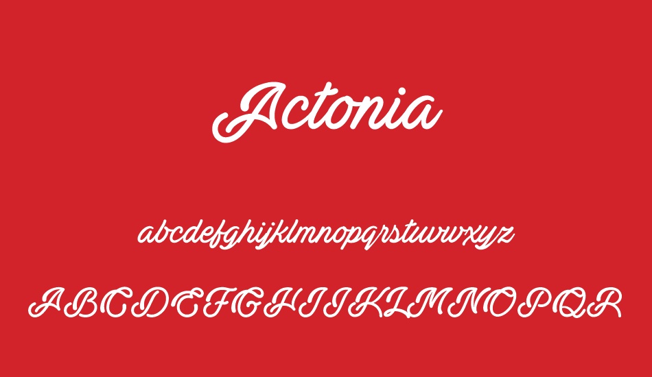 actonia-personal-use font