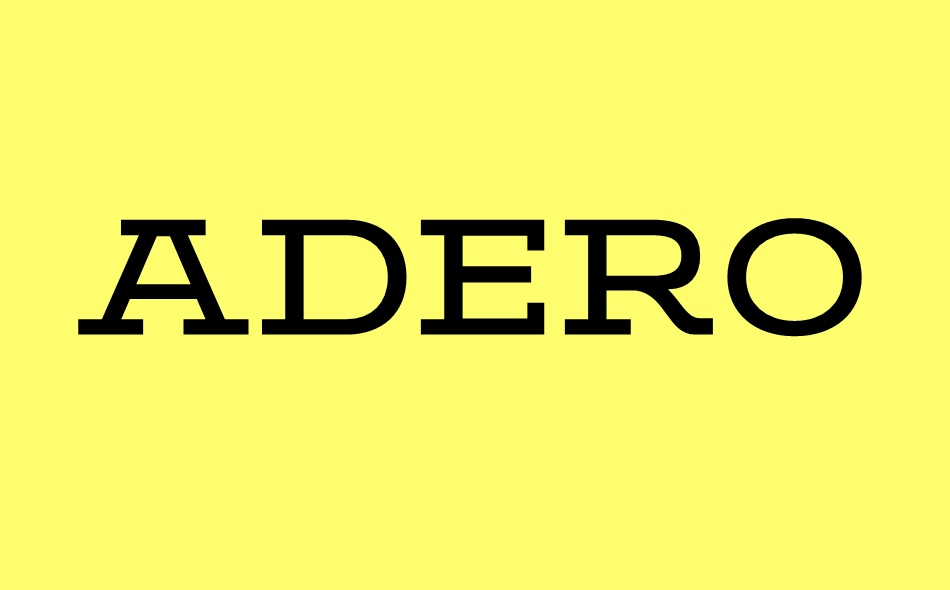 Aderos font big