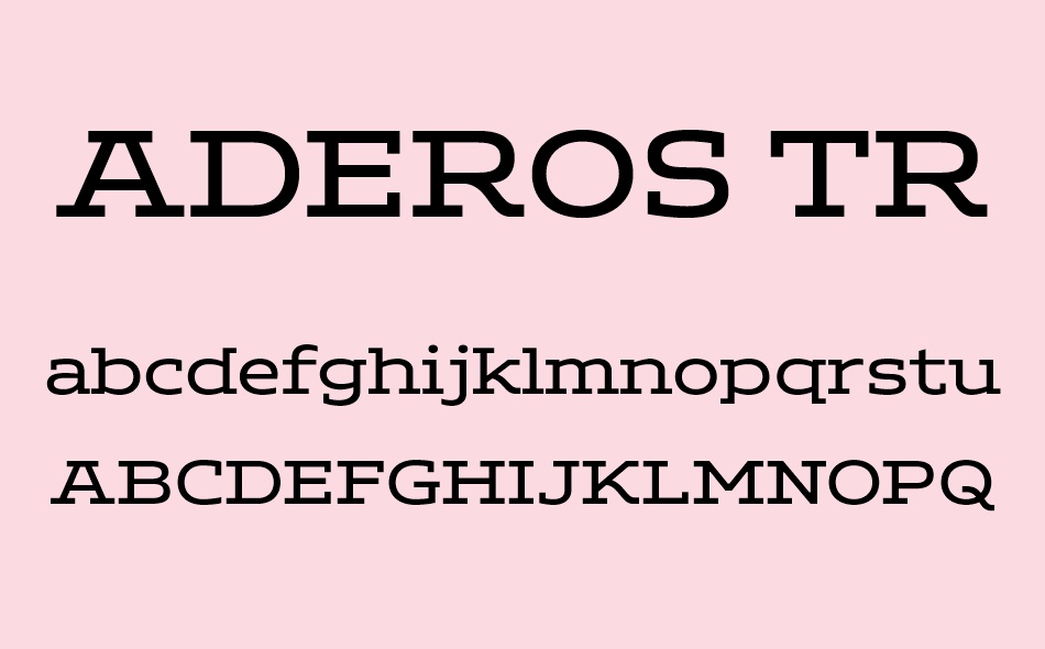 Aderos font