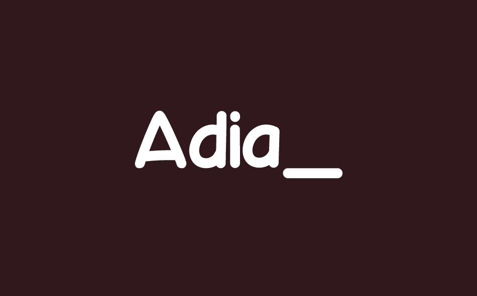 Adia font big