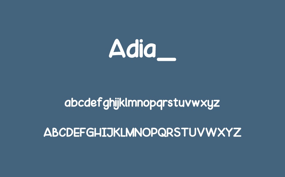 Adia font