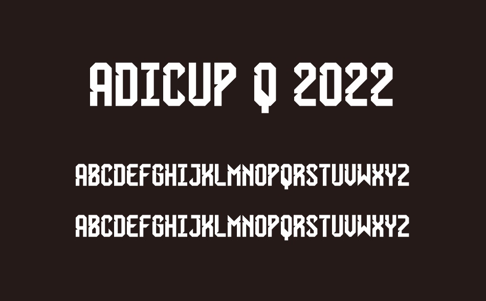 AdiCup Q 2022 font
