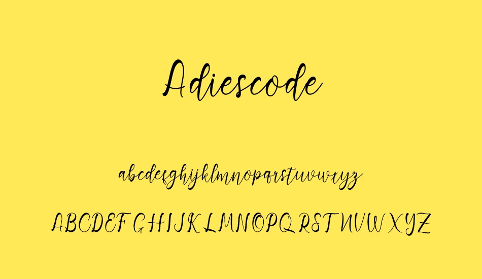 adiescode font