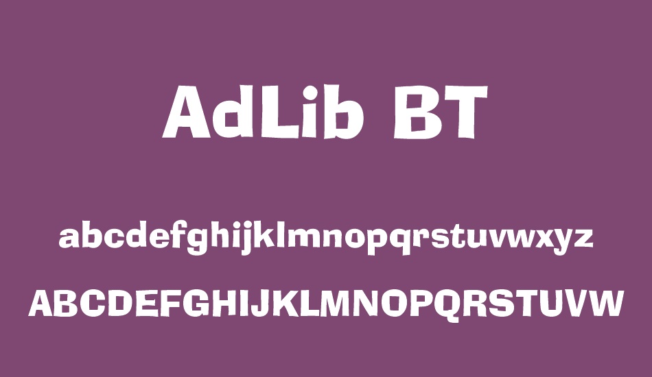 adlib-bt font