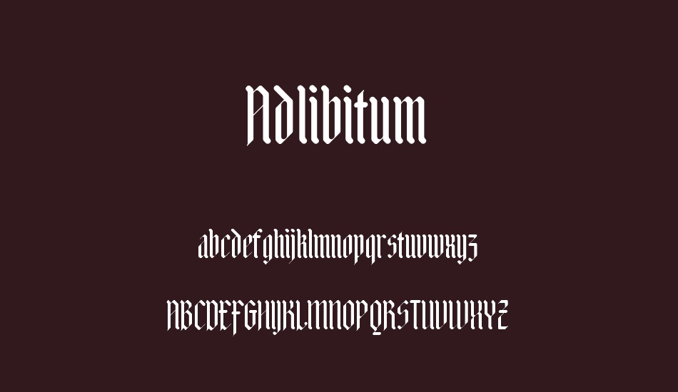 adlibitum font