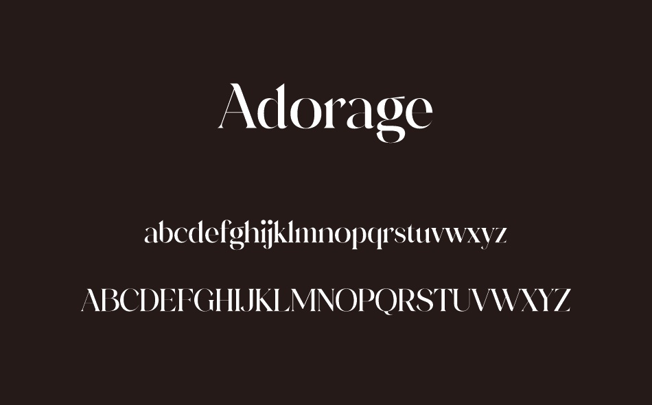 Adorage font