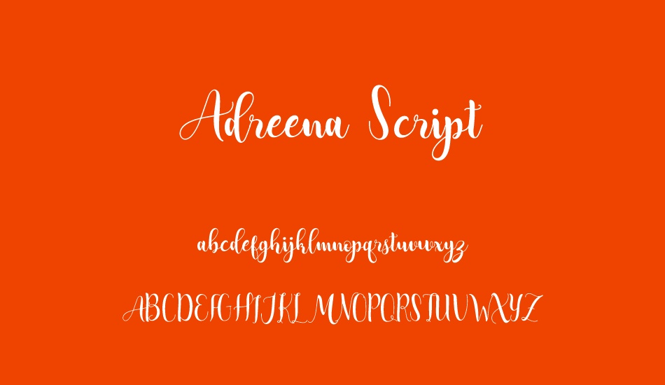 adreena-script-demo font