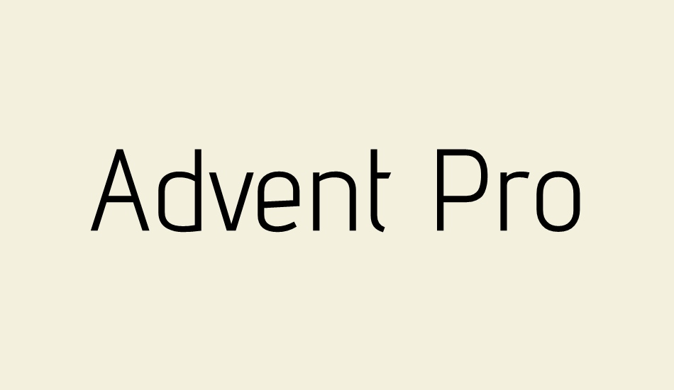 advent-pro font big