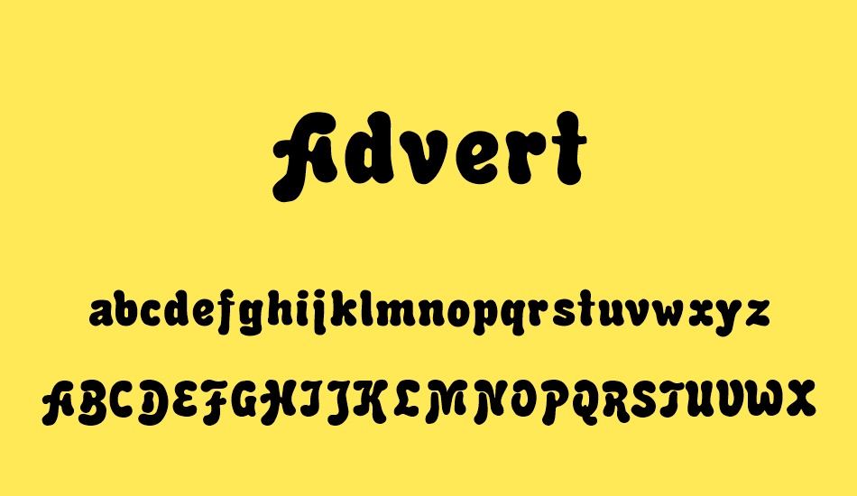 advert font