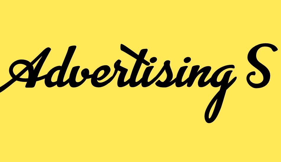 advertising-script font big