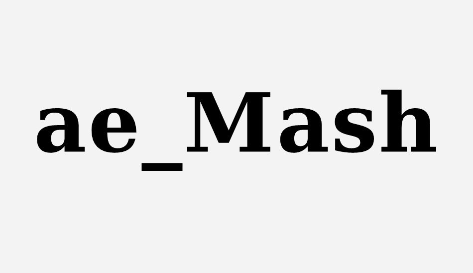 ae-mashq font big