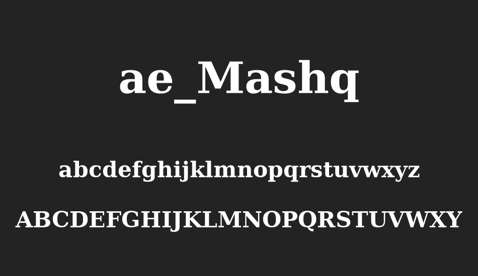 ae-mashq font