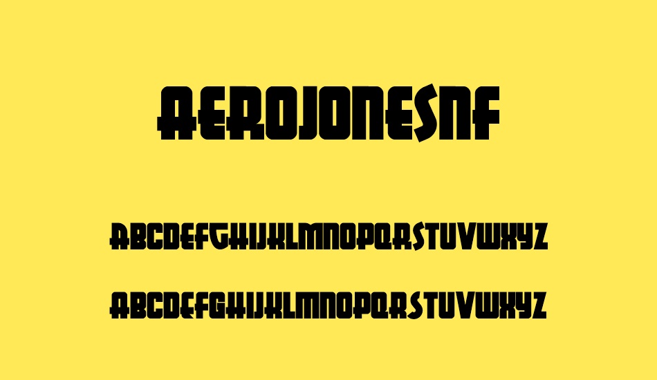 aerojonesnf font