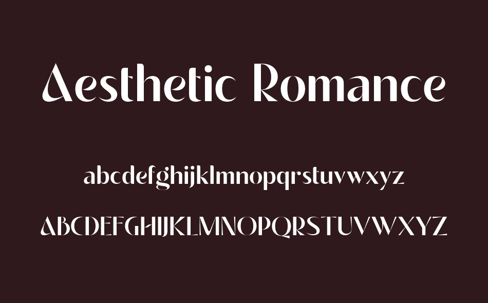 Aesthetic Romance font