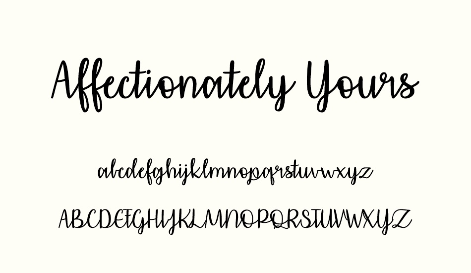 affectionately-yours font