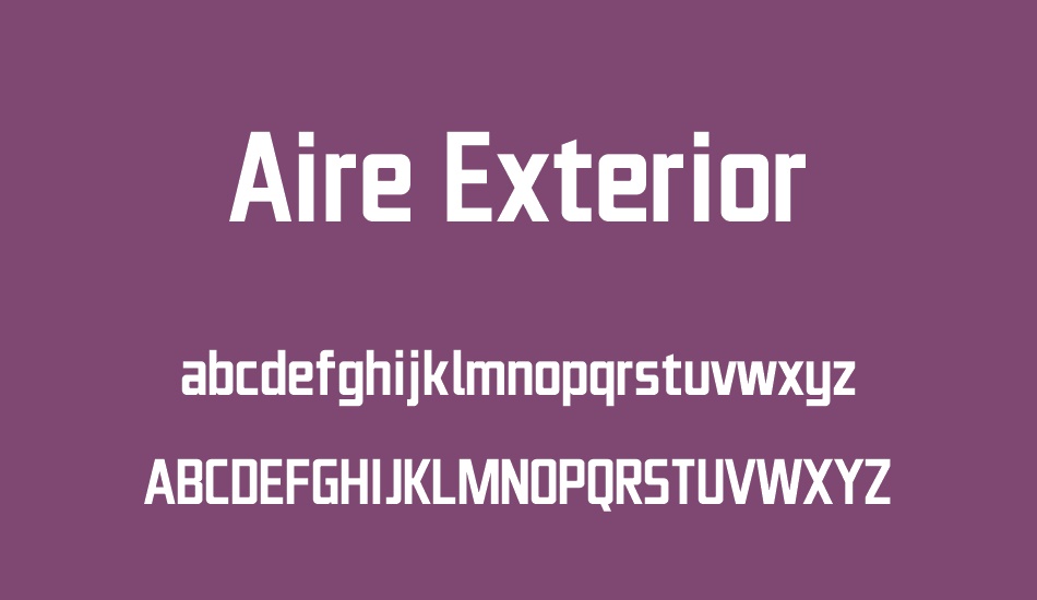 Simple Aire Exterior Font with Simple Decor