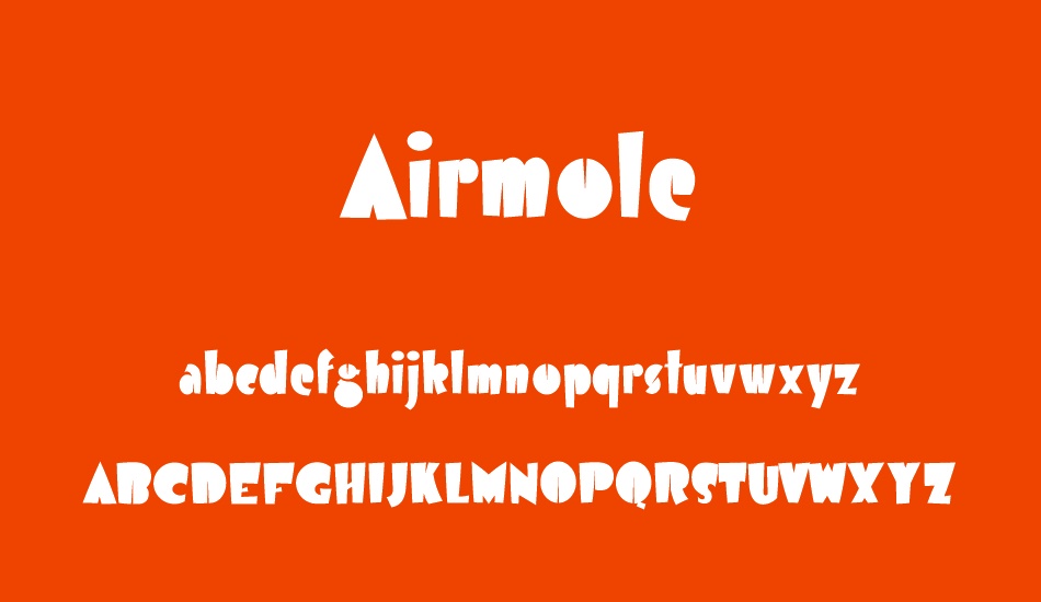 airmole font