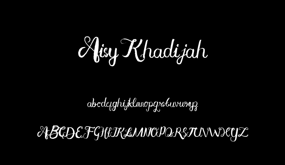 aisy-khadijah font