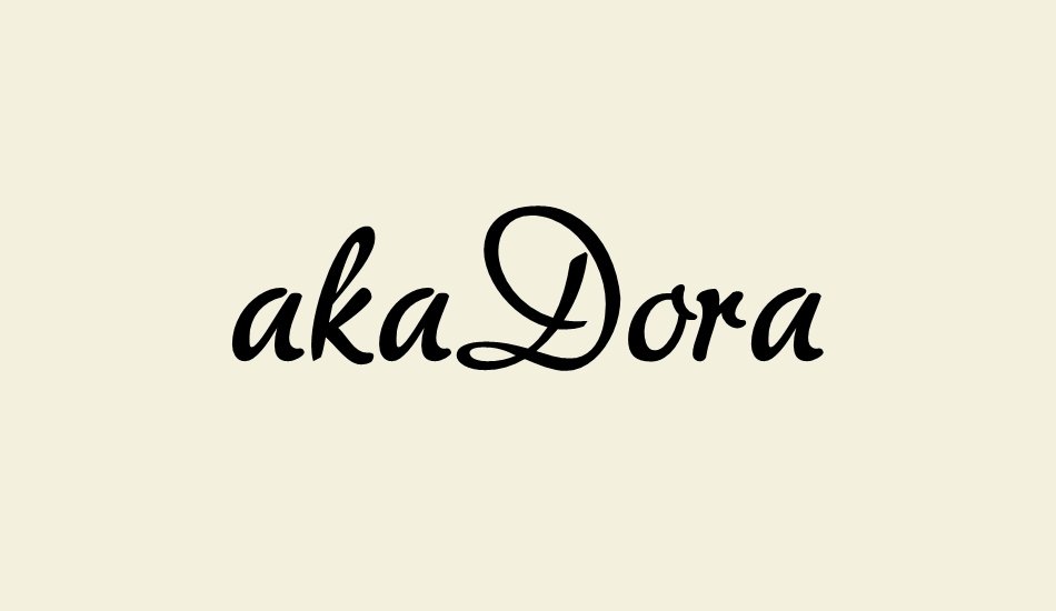 akadora font big