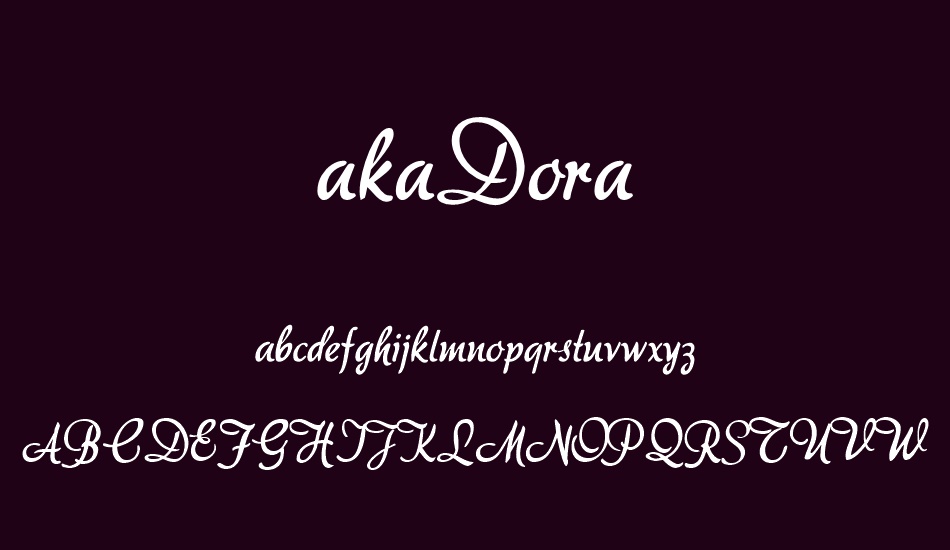 akadora font