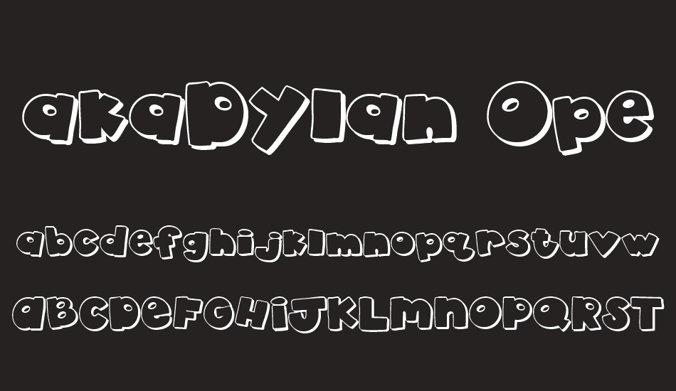 akadylan-open font