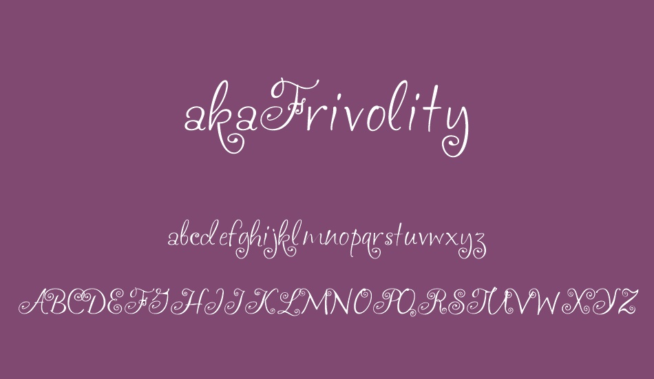 akafrivolity font
