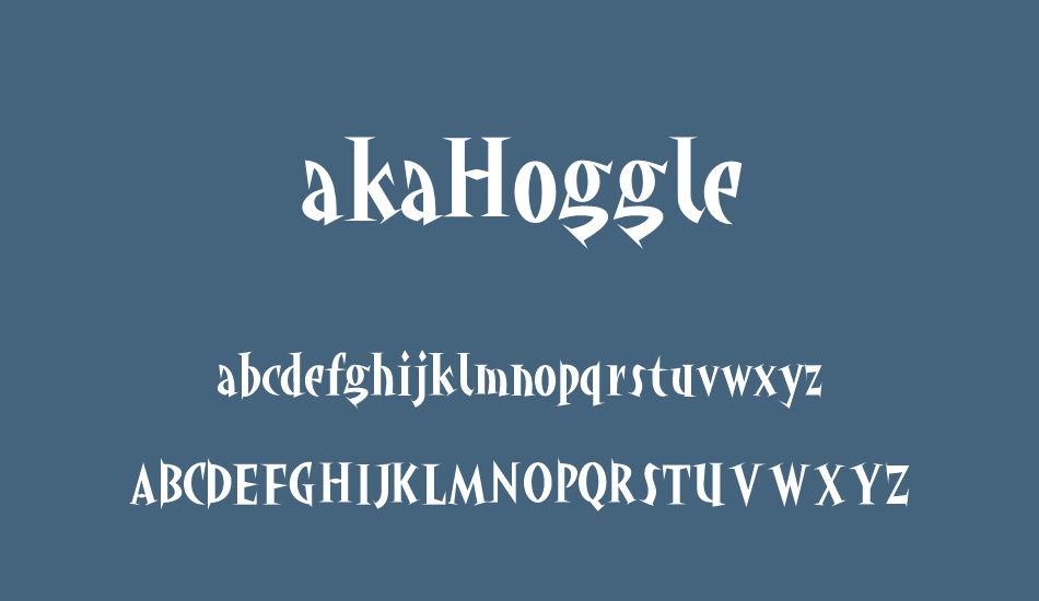 akahoggle font