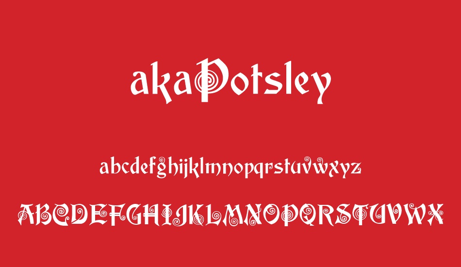 akapotsley font
