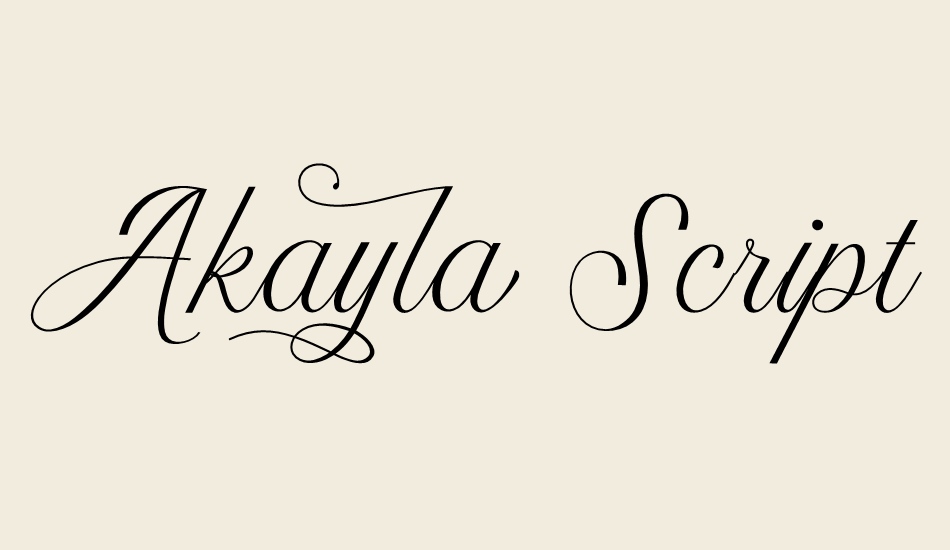 akayla-script-personal-use font big