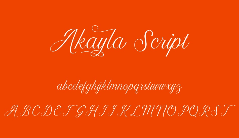 akayla-script-personal-use font