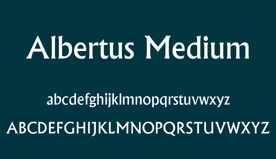 albertus-medium font