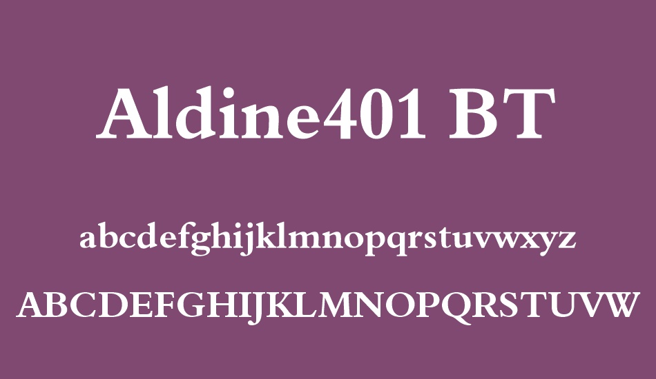 aldine401-bt font