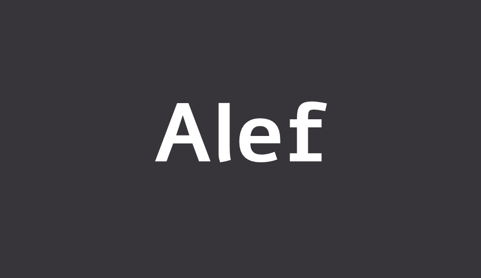 alef font big