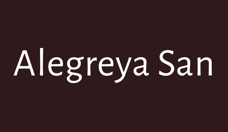 alegreya-sans font big