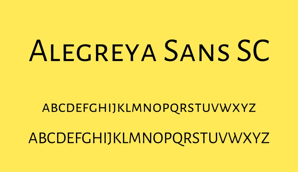 alegreya-sans-sc font