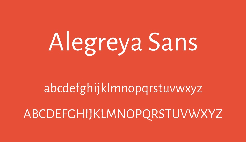 alegreya-sans font