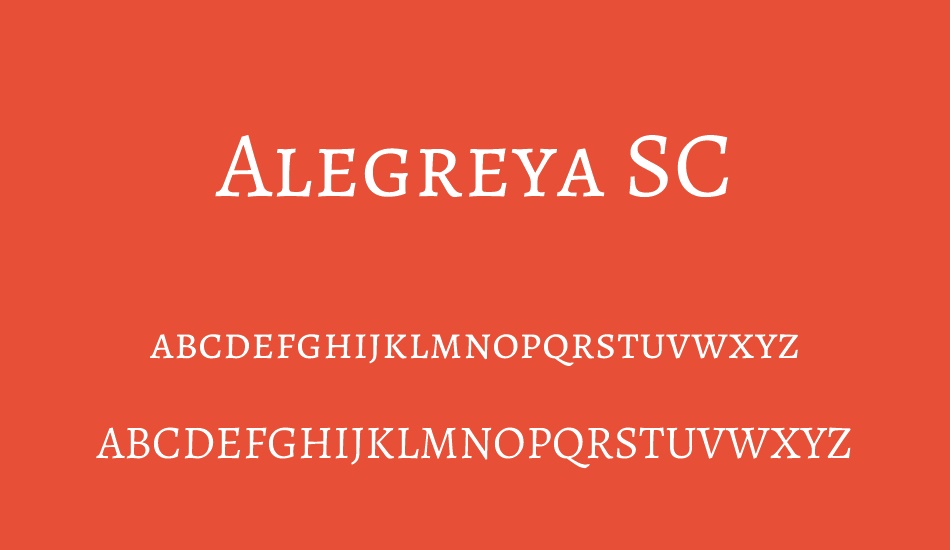 alegreya-sc font