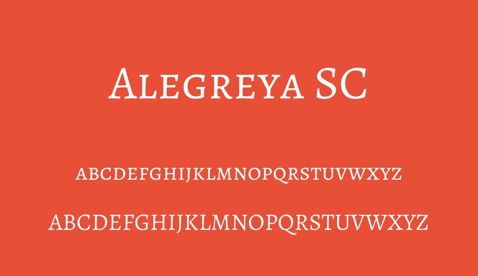 alegreya-sc font