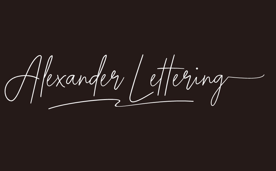 Alexander Lettering font big