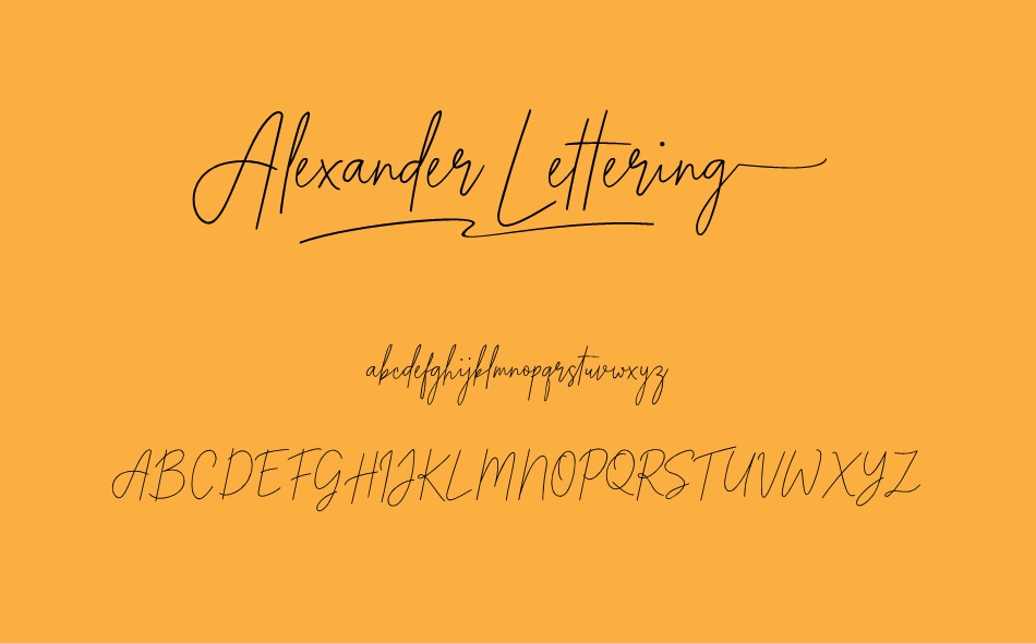 Alexander Lettering font