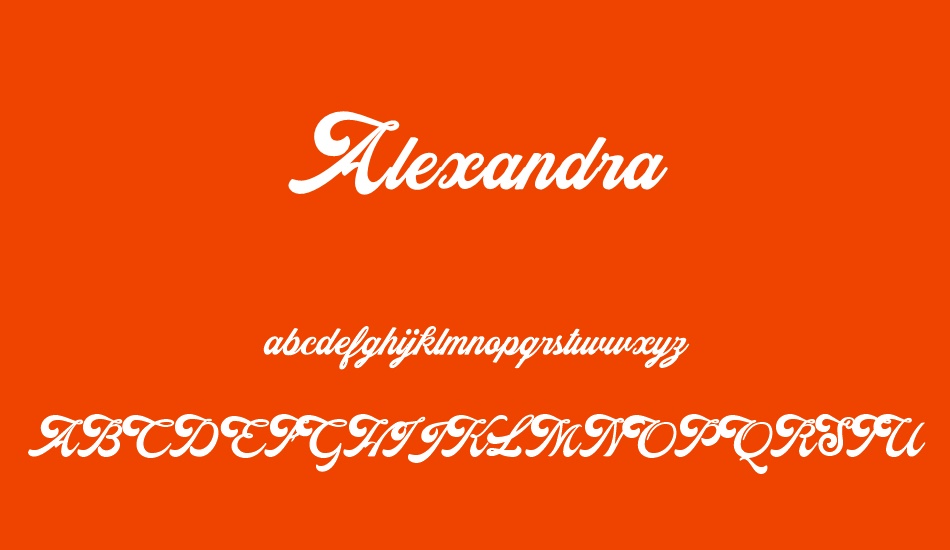 alexandra-personal-use font