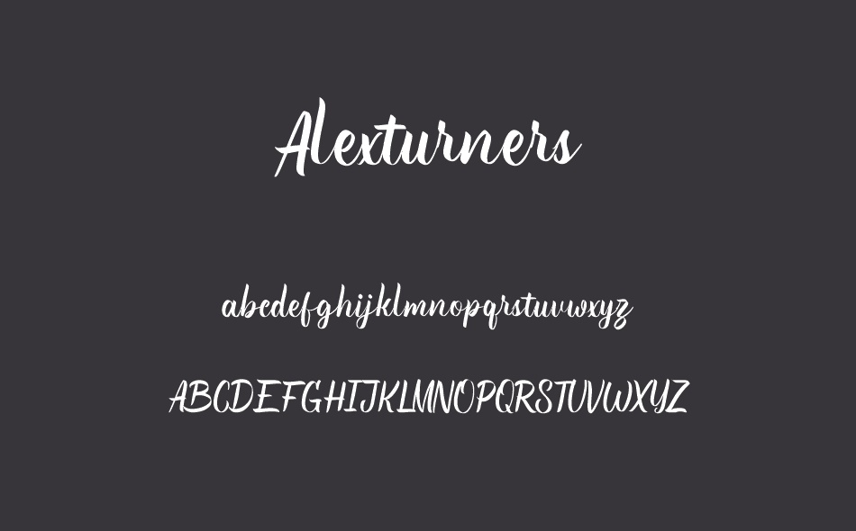 Alexturners font