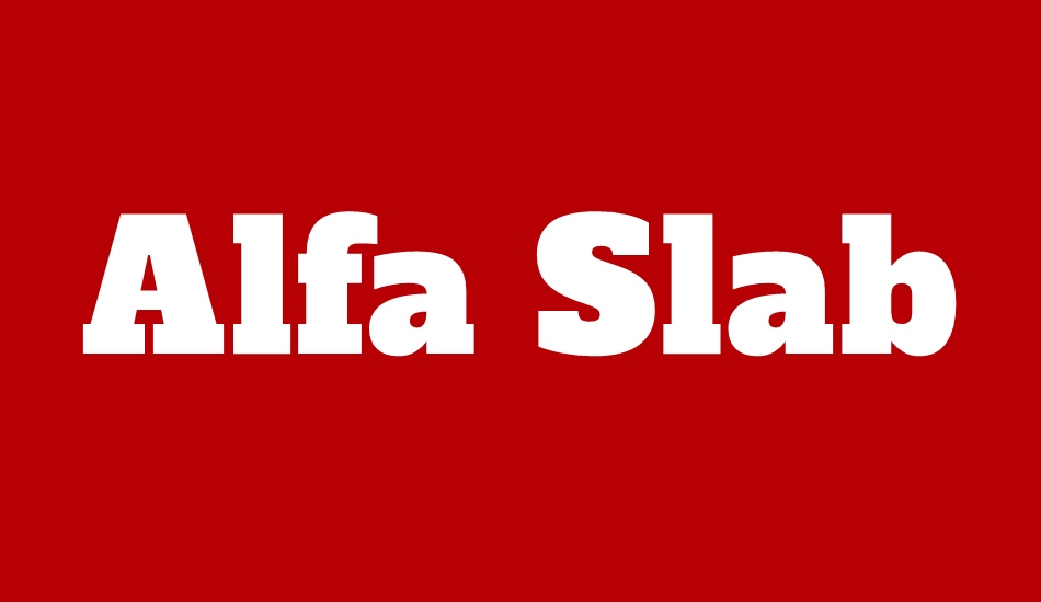 alfa-slab-one font big